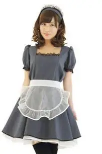 Сексуальная Униформа костюм для косплея на Хэллоуин черно-белое платье девушки