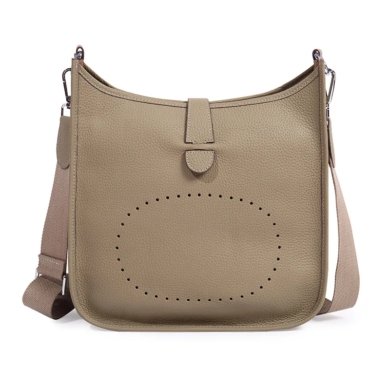 Женская сумка через плечо из натуральной кожи мессенджер воловьей модная