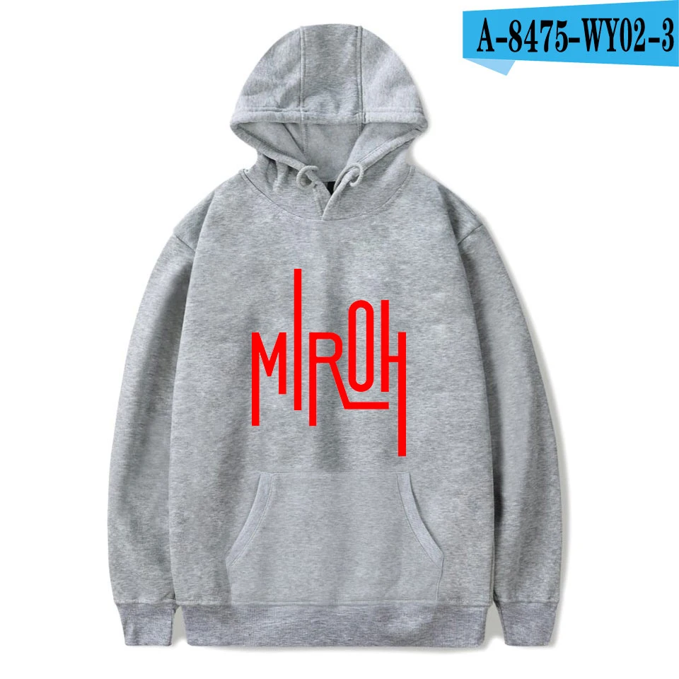 Корейская одежда для детей Miroh кофта Айдол для женщин и мужчин Уличная Высокая уличная Толстовка Пуловер Kpop Stray Kids Культовая группа Толстовка - Цвет: Gray