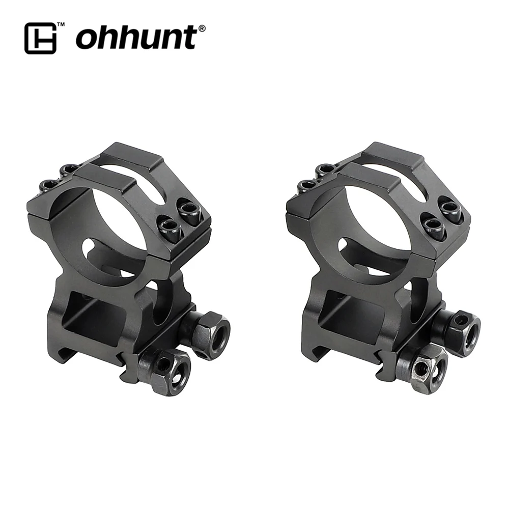 C Style ohhunt Rock-Solid 25.4mm 30mm Scope Picatinny Rings Hunting Tactical Riflescopes Mounts With Top Rail For AK 47 AR15 - Цвет: C Style