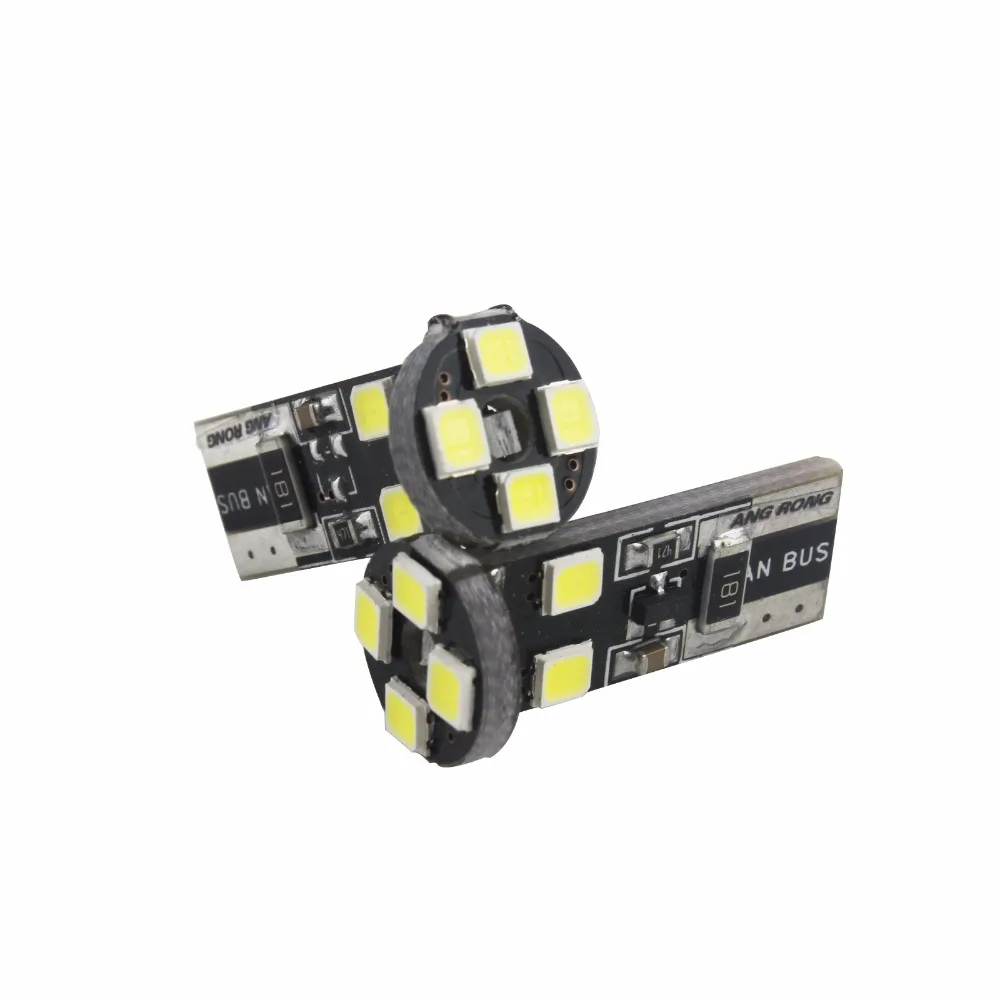 2 шт. автомобильные светодиодсветодиодный лампы T10 W5W 194 Canbus 8 SMD