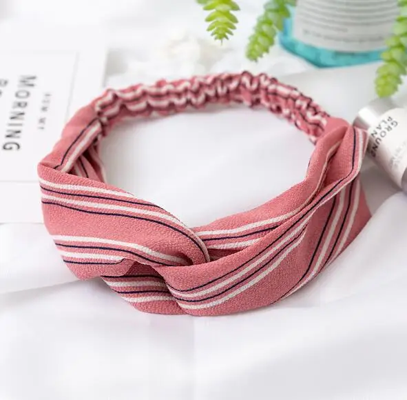 Модный Принт Цветочный узел Женская головная повязка Тюрбан Эластичная резинка