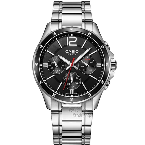 Casio часы мужские наручные часы мужчины лучший бренд роскошные кварцевые часы водонепроницаемые светящиеся мужские часы спортивные военные часы relogio masculino reloj hombre erkek kol saati montre zegarek MTP1374