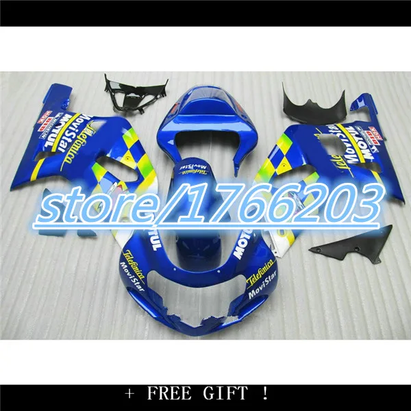 Cowl RED YELLOWFor KI K1 01 02 03 GSX-R750 GSXR750 Movistar Blue GSXR 750 GSX R750 2001 2002 2003 обтекатель | Автомобили и