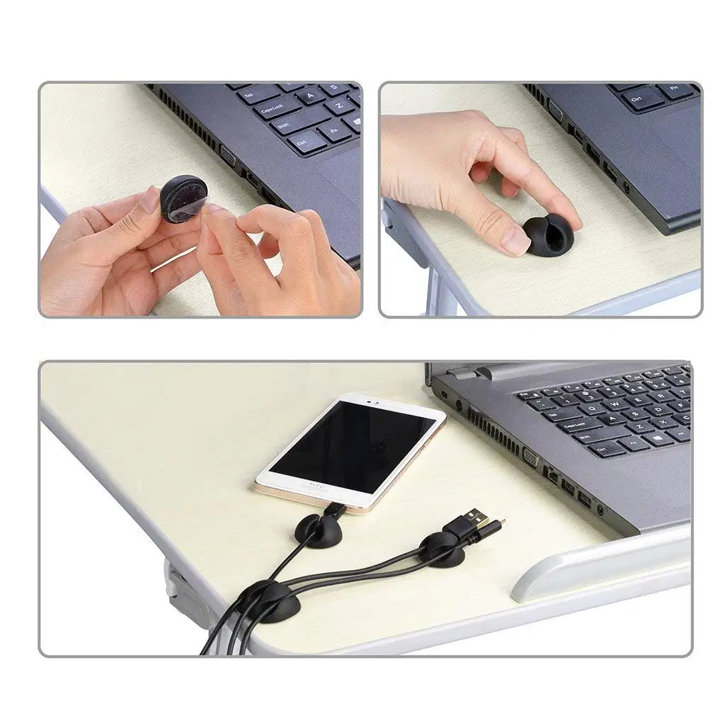 12 Pack Long Lasting Cable Tidy Clips Management Desktop Cord Holder and Hider Charging Wire Drop Organizer Man |
