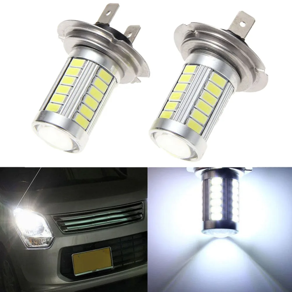 Автомобильный светодиодный дневный фонарь H7 5630 33SMD 12 В 2 шт./лот | Автомобили и