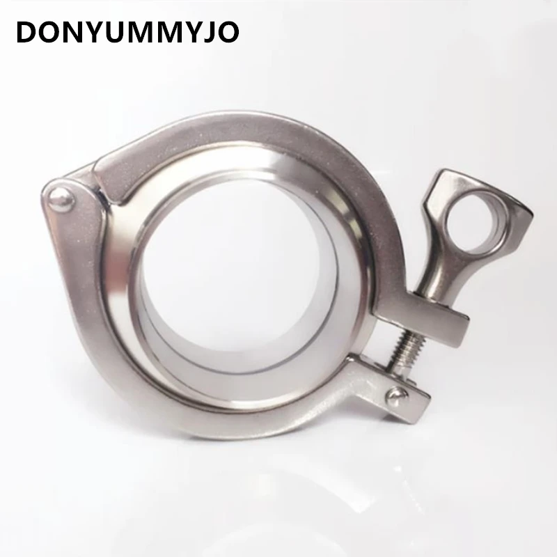 Набор санитарных фитингов DONYUMMYJO, 2 дюйма, наружный диаметр 51 мм, наконечник сварки труб + тройной зажим + прокладка PTFE из нержавеющей стали