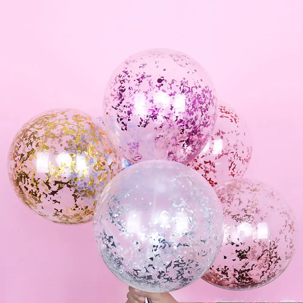 

6 шт. Новый блеском конфетти, латексные шары для детей Baby Shower прозрачные воздушные шары одежда для свадьбы, дня рождения украшения
