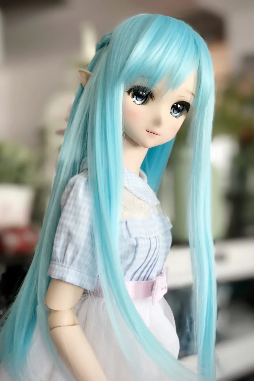 Косплей 22 23 см меч искусство онлайн Юки Асуна Cos синий парик 1/3 BJD SD DD кукла