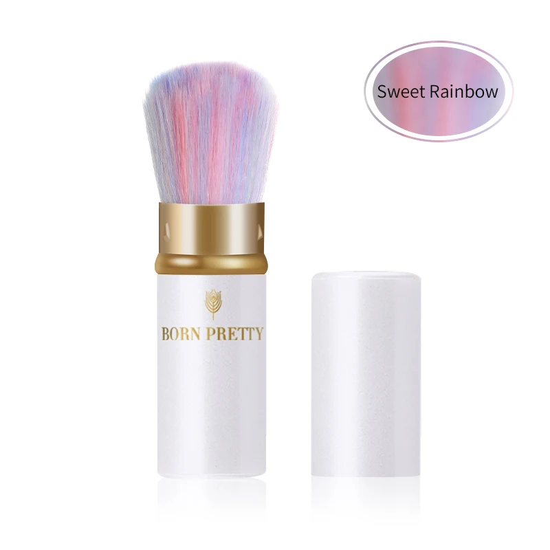 Colorful BORN PRETTY пудра щетка для очистки пыли градиент Ультрафиолетовый акриловый гель средство для снятия пудры ногтей кисти для пыли гибкие инструменты для маникюра - Цвет: Colorful