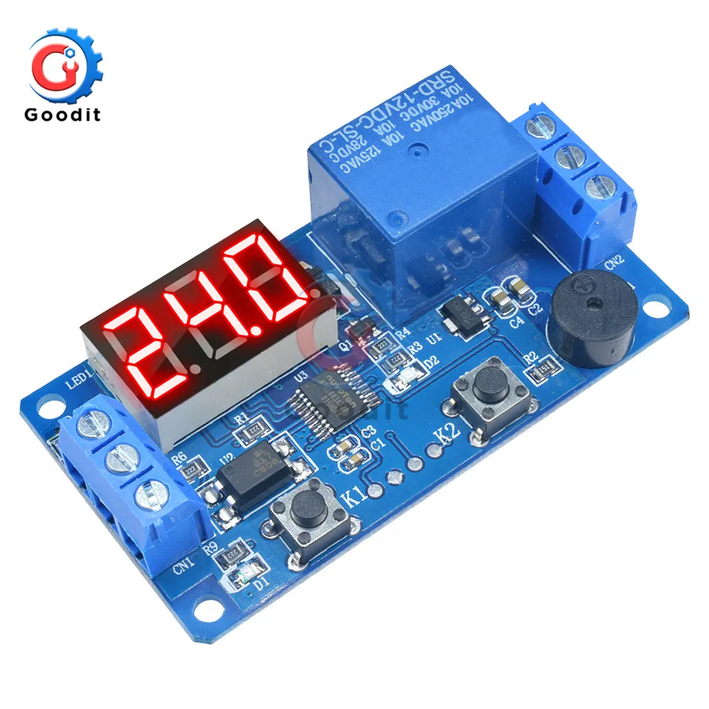 

DC 12V Timer Cycle Relay Digital LED Delay Timer Relay Board Control Switch Trigger Programmable Module for Car Auto with Buzzer