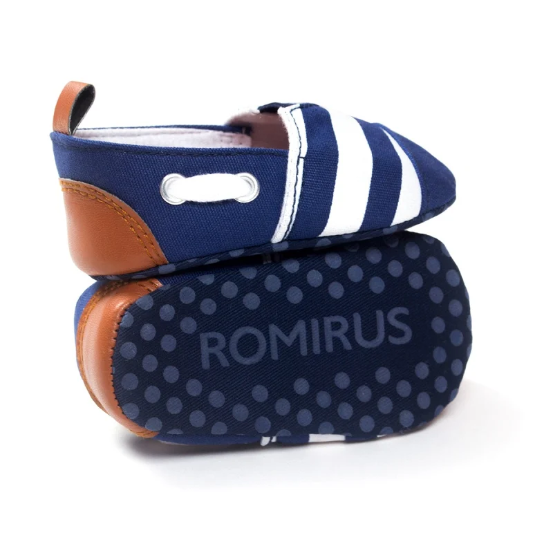 Обувь для новорожденных обувь малышей из хлопка в полоску детской кроватки с