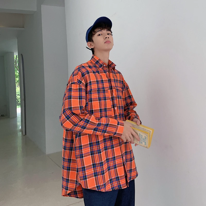 Мужская рубашка с длинными рукавами гавайская французскими манжетами размеры M