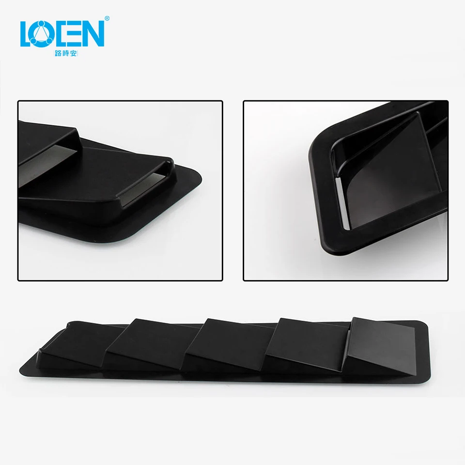 2Pcs Universal Car Hood Air Intake Panel intake Scoop Bonnet Vent Louver Cooling Trim Matte Black ABS all car | Автомобили и