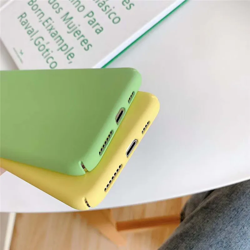 Новый карамельный милый однотонный чехол для телефона из поликарбоната iPhone 6 S 7 8