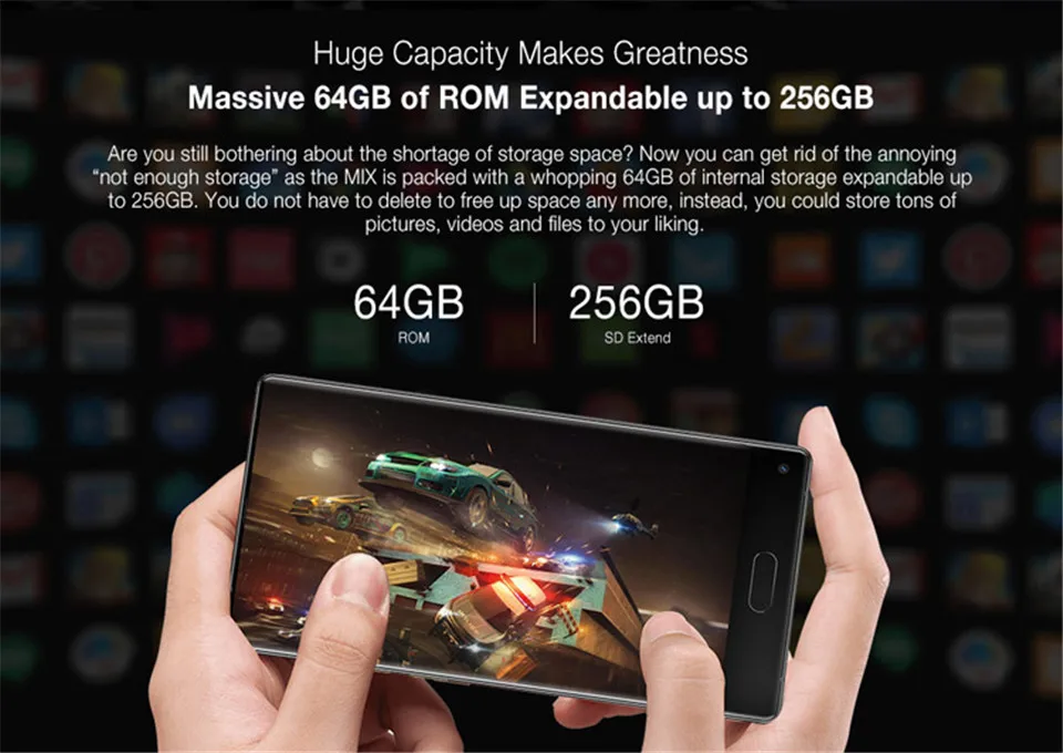 Смартфон Ulefone Mix, четыре ядра, 4 Гб+ 64 ГБ, MTK6750T, 5,5 дюйма, HD, 13 МП, двойная реальная камера, Android 7,0, отпечаток пальца, мобильный телефон