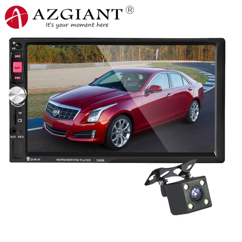 AZGIANT 7080B 7 дюймов 1080P TFT сенсорный экран автомобильный аудио стерео MP5 плеер Bluetooth