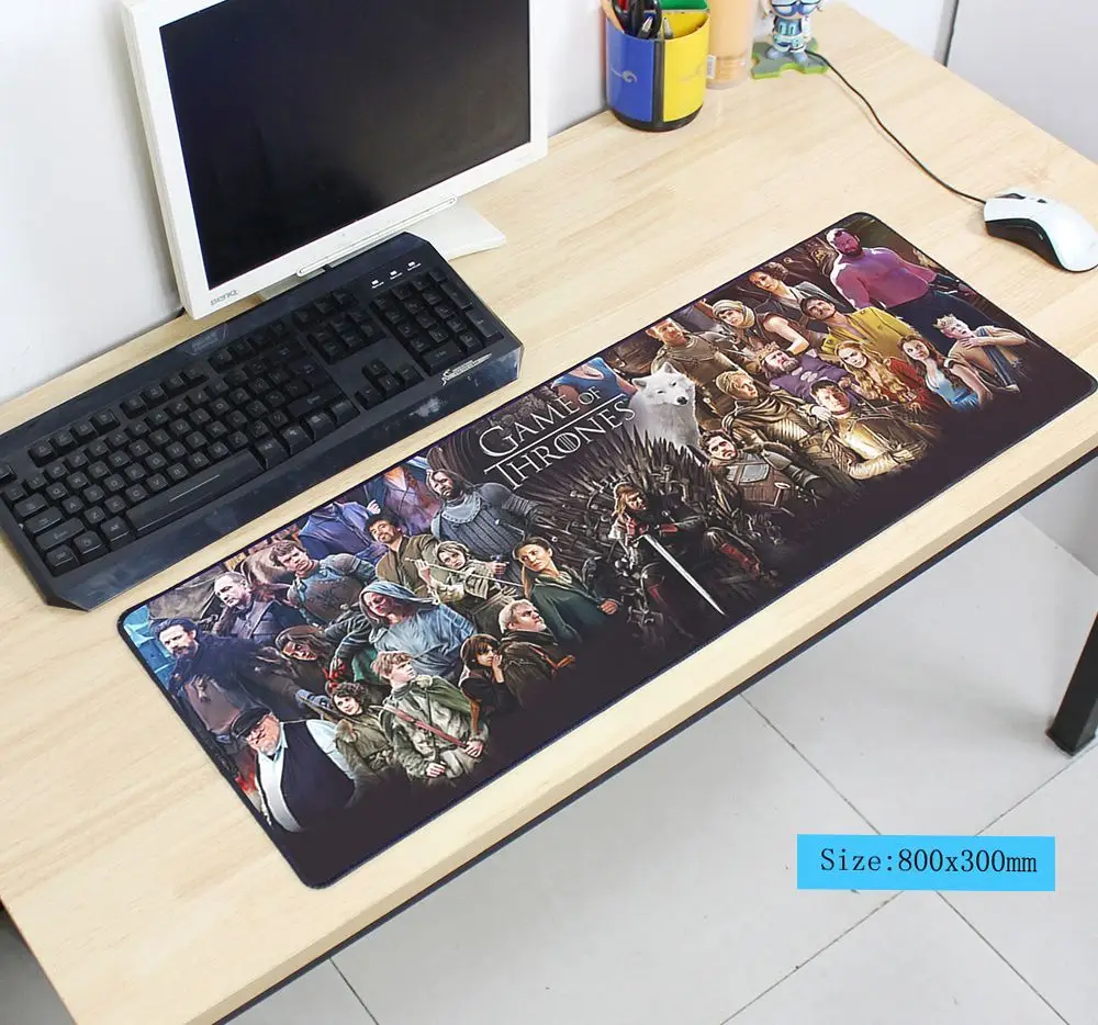 size 800x300x2mm Коврик для мыши "Игра престолов" 80x30 см Коврик для мыши notbook компьютерный коврик для мыши locrkand игровой коврик для мыши геймер для клавиатуры коврики для мыши - Цвет: size 800x300x2mm