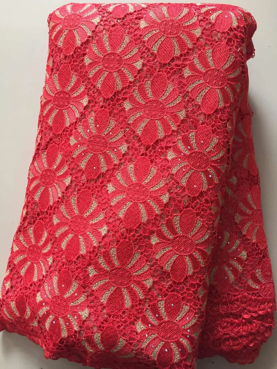 Wholesale African Guipure Lace Fabric High Quality Latest Nigeria Laces 2018 Cord Fabrics MJKY3001a | Дом и сад