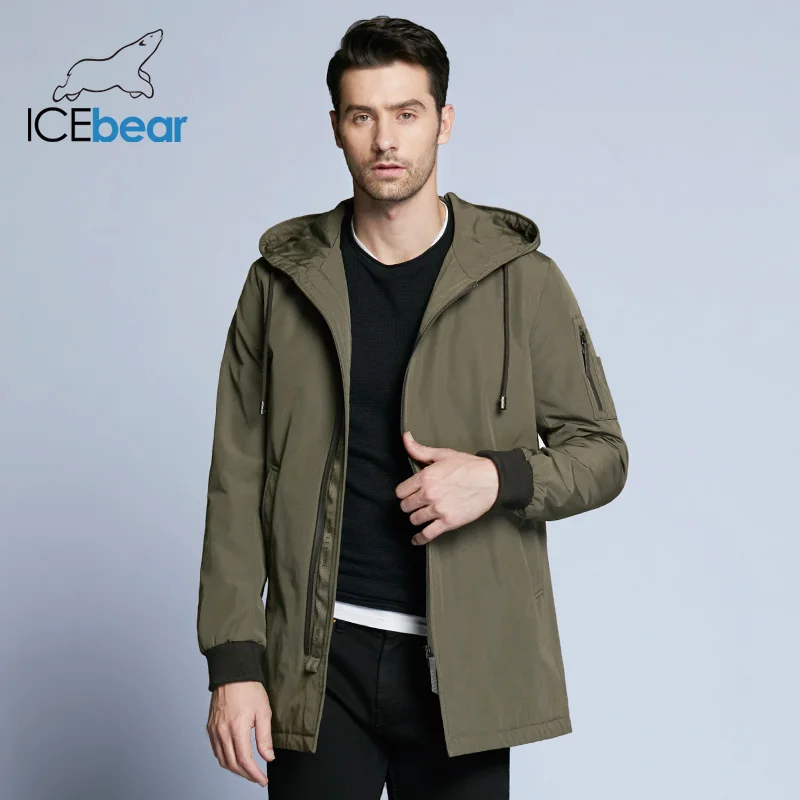 ICEbear 2019 Новое Осеннее мужское пальто одежда мужская куртка модная диагональная
