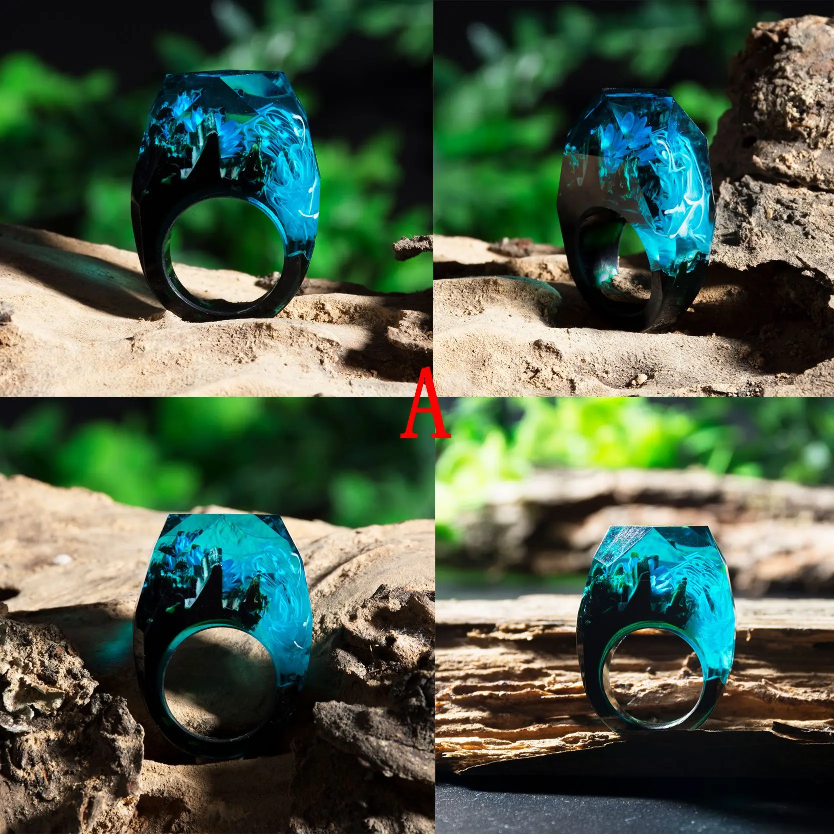 K's гаджеты, эпоксидное дерево, кольцо, горный Природный цветок, полимерное кольцо, подарок для женщин, уникальное дерево, винтажное ювелирное изделие