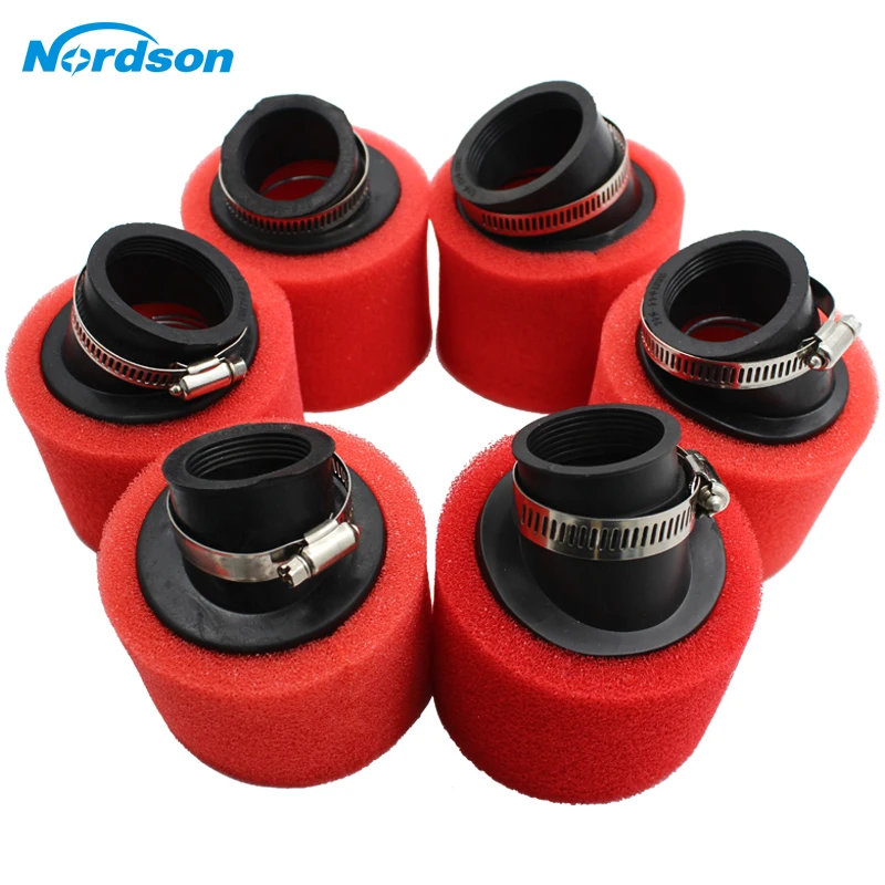 Nordson Красный изгиб локоть шеи пена воздушный фильтр губка очиститель мопед