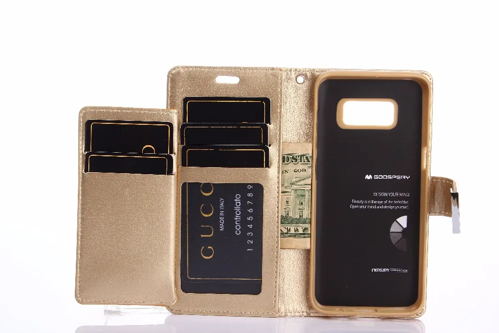 Mercury GOOSPERY богатый Дневник кошелек чехол три раза для samsung Galaxy Note 8 9 10 S5 S6 S7 Edge 5 8 S8 S9 S10 Plus