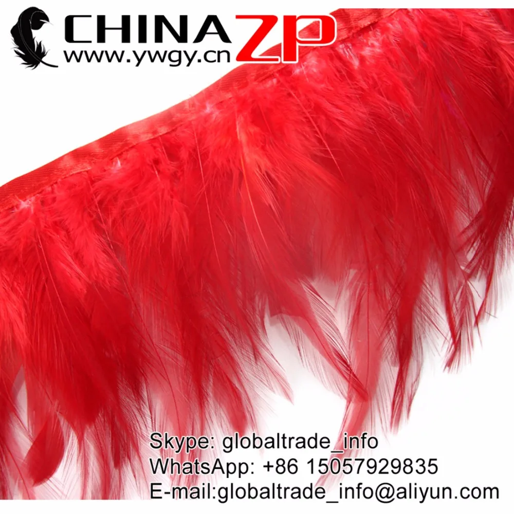 Оптовая продажа с завода CHINAZP 10 ярдов/Лот длина 5-6 дюймов красная лента бахромой и