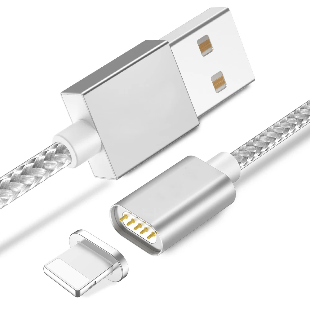 Магнитный USB кабель для IPhone 8 7 Plus зарядный Магнит Micro Type C Xiaomi Huawei Android | Мобильные