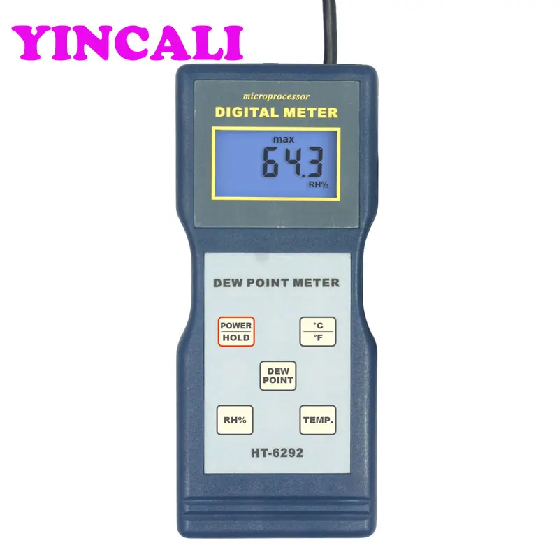 

Портативный Измеритель точки росы, измерение влажности, цифровой термометр, тестер температуры HT6292, широкий диапазон измерений