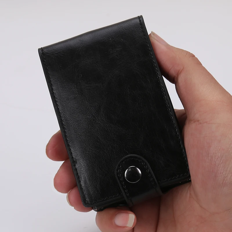 ПУ Клип RFID алюминиевый сплав кредитные карты бумажник противоугонные рисовать
