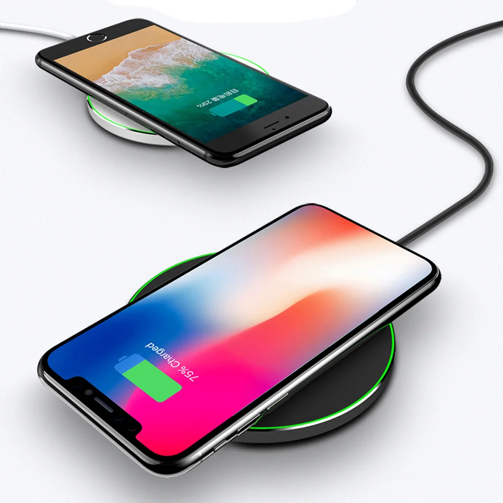 Быстрое беспроводное зарядное устройство Qi для iPhone X 8 быстрая Беспроводная