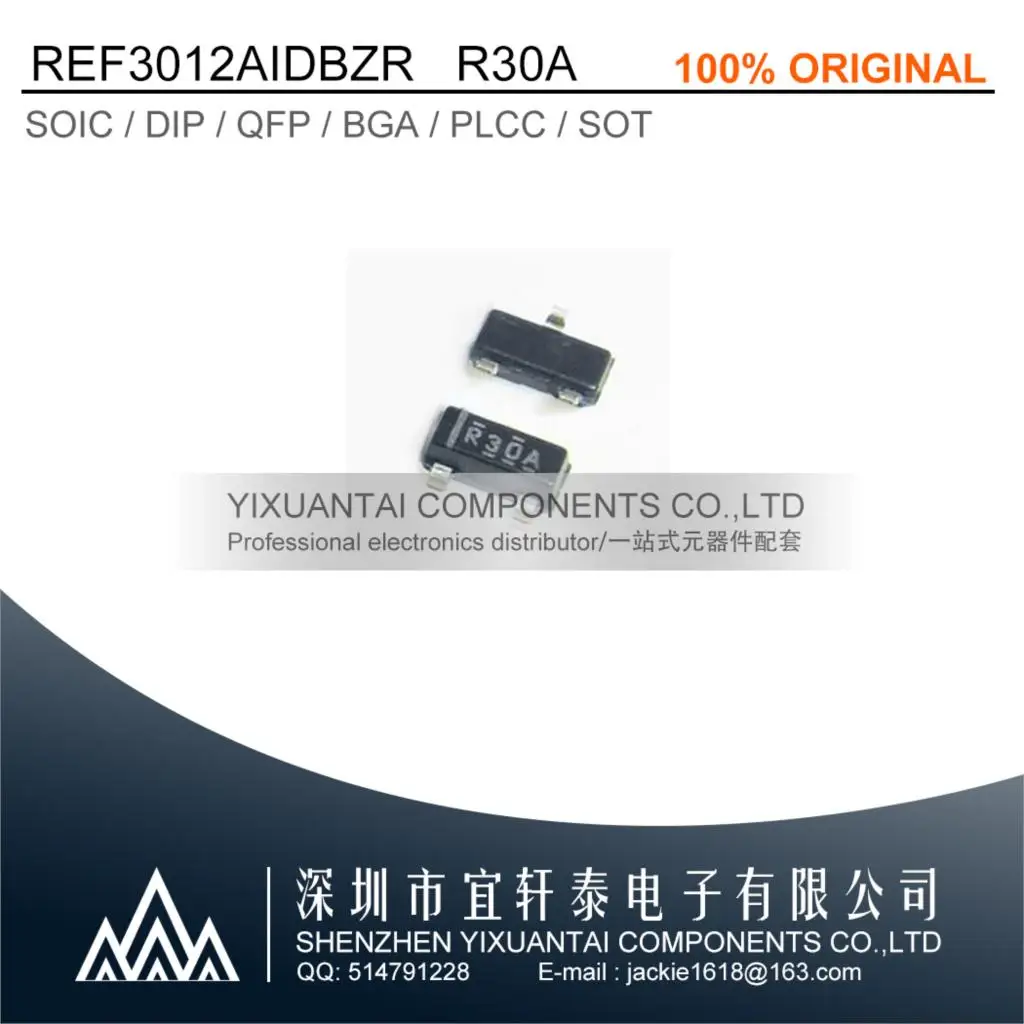 

10pcs/lot 50pcs/lot 100pcs/lot Free shipping original REF3012AIDBZR REF3012 R30A SOT23-3