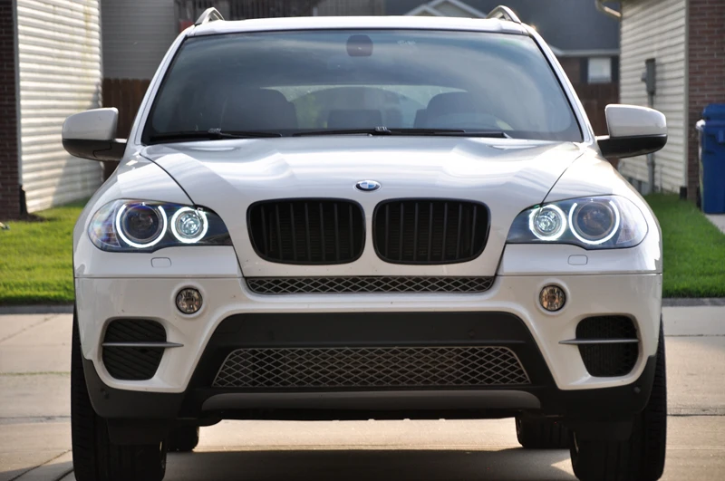 2x (106 мм + 131 мм) Автомобильные хлопковые фары Halo Ring LED Angel Eyes для BMW E90 3 серии (2006 2011)