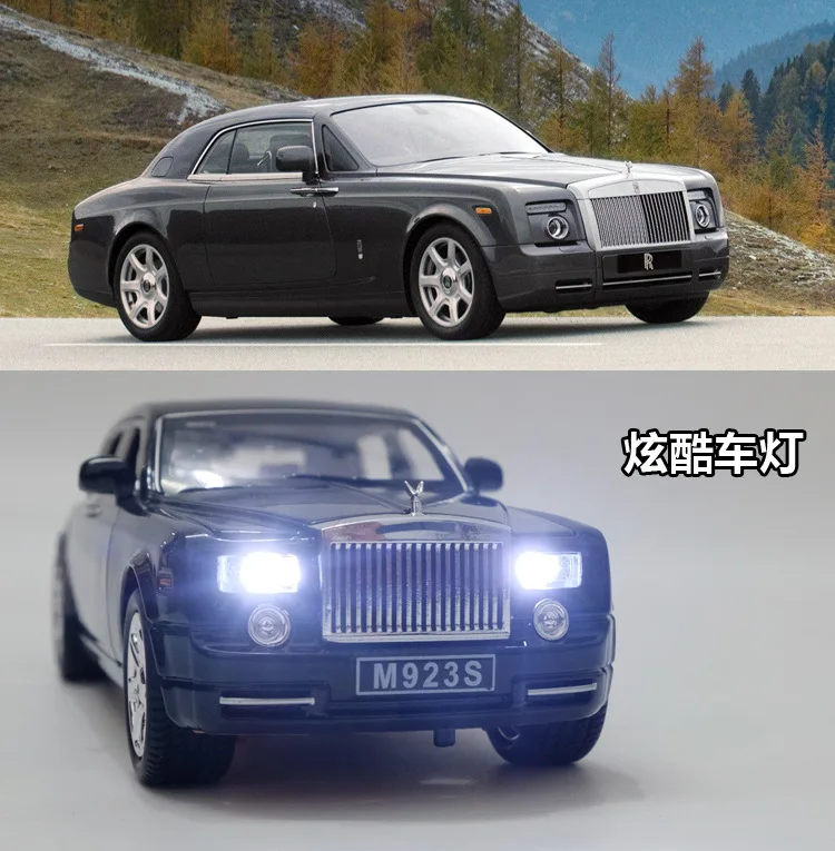 Rolls-Royce Phantom, форма для автомобиля, украшение, Акустооптическое эхо, сплав, автомобильная игрушка, украшение автомобиля, модель, подарок для мальчика, автомобиль