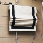 ANVIGE, затемняющие шторы белого цвета с черной полосой светильник светофильтрующие, шторы, римские шторы по индивидуальному заказу