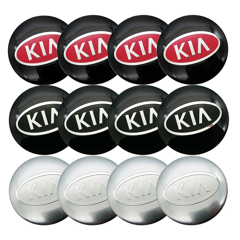 

4pcs 56mm Auto Wheel Center Hub Caps badge 3d Sticker for Cerato Sportage R K2 K3 K5 k9 Sorento R Rio Soul car Styling