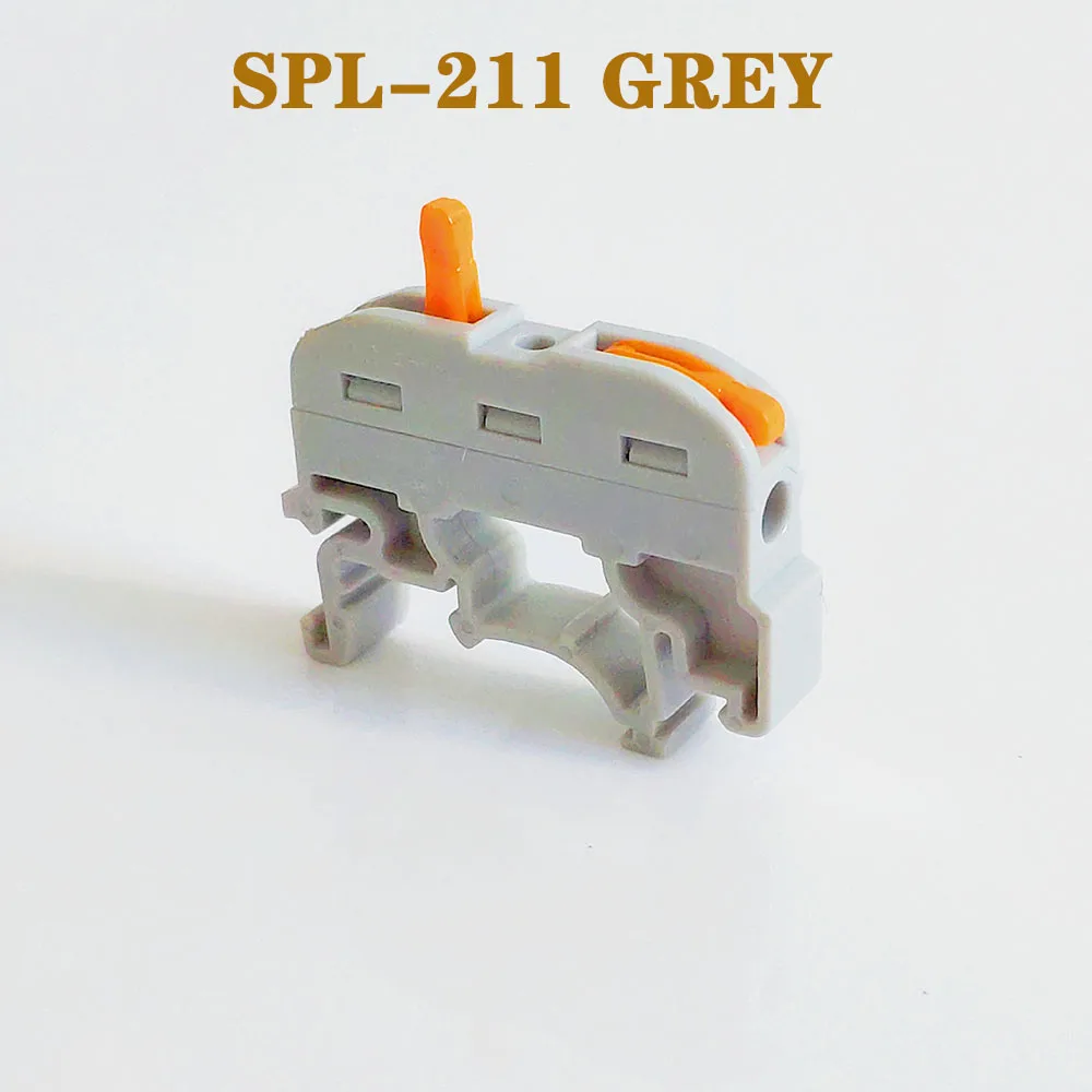 SPL-211 Grey Тип разъем провода разъем питания кабельный разъем 3 шпильки провода разъем терминал электронный teriminal блок подключения - Цвет: SPL-211 Grey