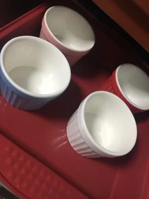 Керамическая креативная миска для выпечки двухслойная молока и десертов на пару