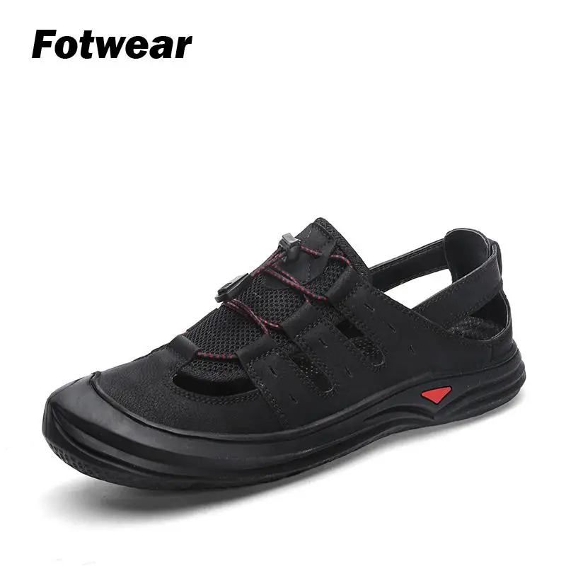 Мужские сандалии для улицы Fotwear плетеные из сетчатой ткани комфорта и