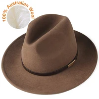 furtalk fedora hat for women men 100 australian wool felt wide brim hat vintage jazz fedora hat couple cap winter chapeau femme