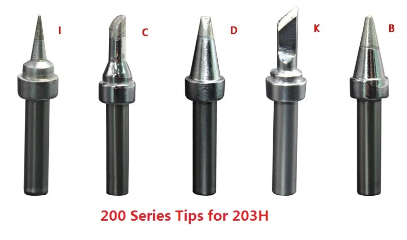 200 series 10pcs Качественные A-BF паяльники 203 H 205 H высокочастотные ПАЯЛЬНЫЕ НАКОНЕЧНИКИ для замены A-BF Quick YIHUA Eakins ZHAOXIN - Цвет: 200 series 10pcs