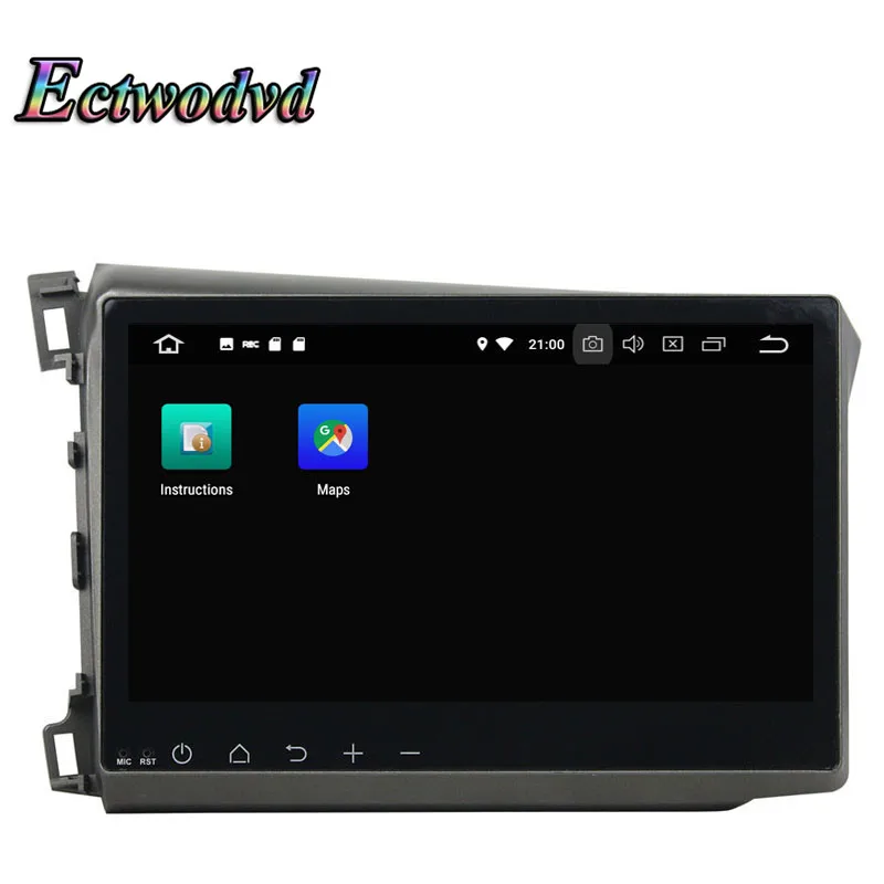 Ectwodvd Octa Core 4G Android 8 0/4 ядра 1 Автомобильный мультимедийный DVD плеер для Honda Civic 2012 2013
