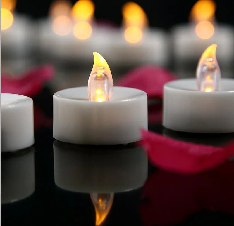 (24 шт. свечи + 1 пульт дистанционного управления) Желтая Мерцающая Светодиодная