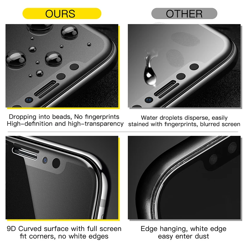 Защитное стекло для iPhone 7/8/6/6s plus/x/xr/xs max | Мобильные телефоны и аксессуары