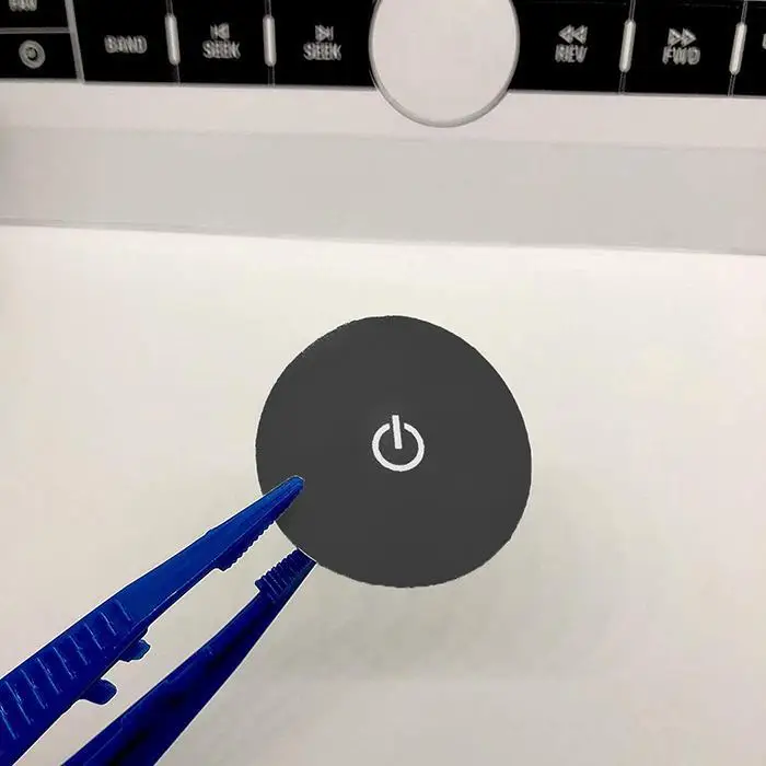 Автомобильные аудио кондиционер управления наклейки для кнопок AC ПВХ черные