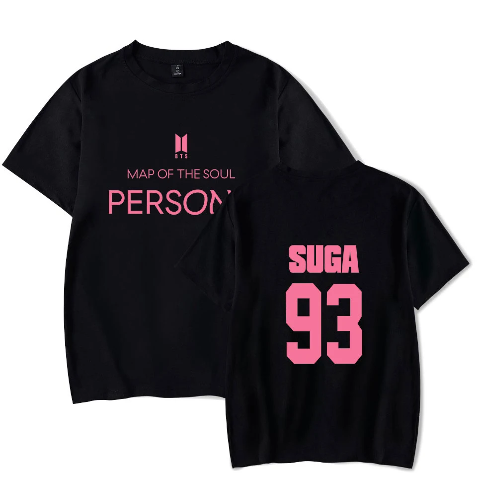 93 SUGA карта Soul Persona Up To Date Женская Футболка Kpop BangTanBoys вееры для девушек 2019 Летняя
