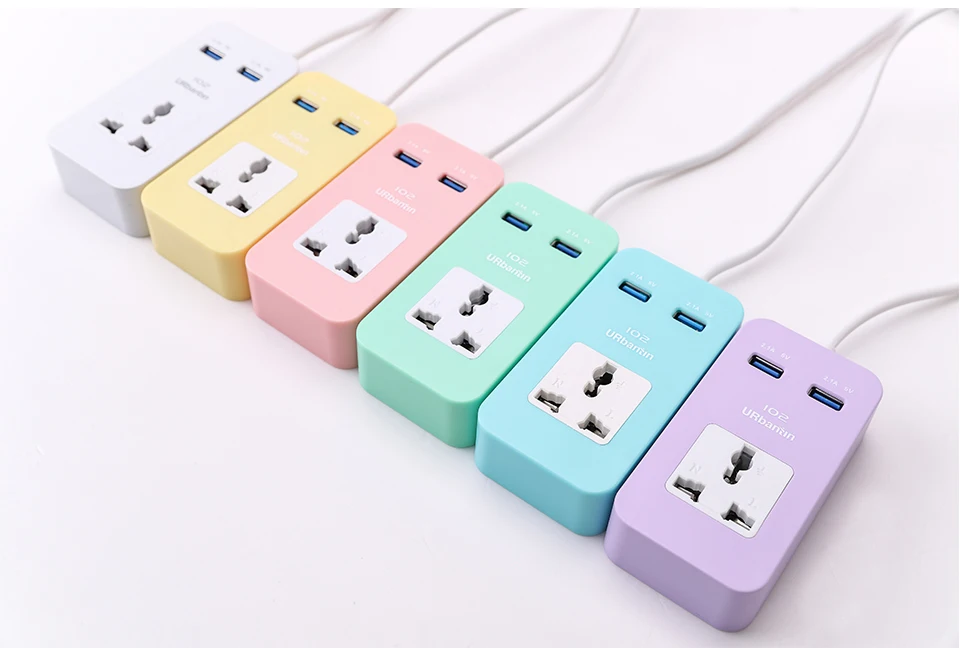 Быстрая зарядка 2 usb порта универсальный блок питания портативное зарядное устройство гнездо для шнура удлинителя штепсельная вилка США с адаптером UK AU EU
