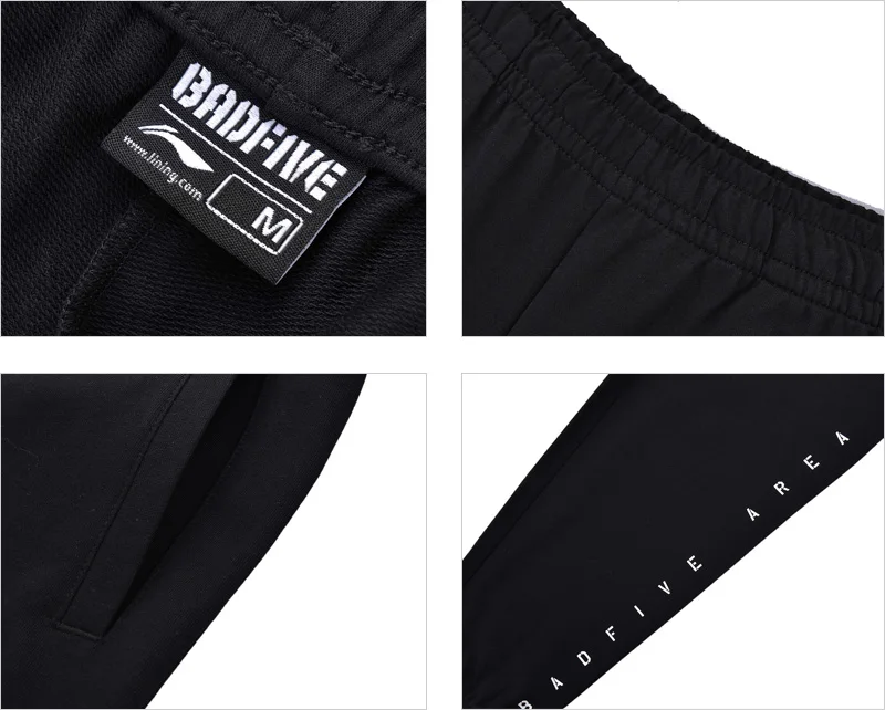Клиренс) Li-Ning женские баскетбольные штаны BAD FIVE, обычная посадка, 72% хлопок, 28% полиэстер, подкладка, спортивные штаны AKLN098 WKY169
