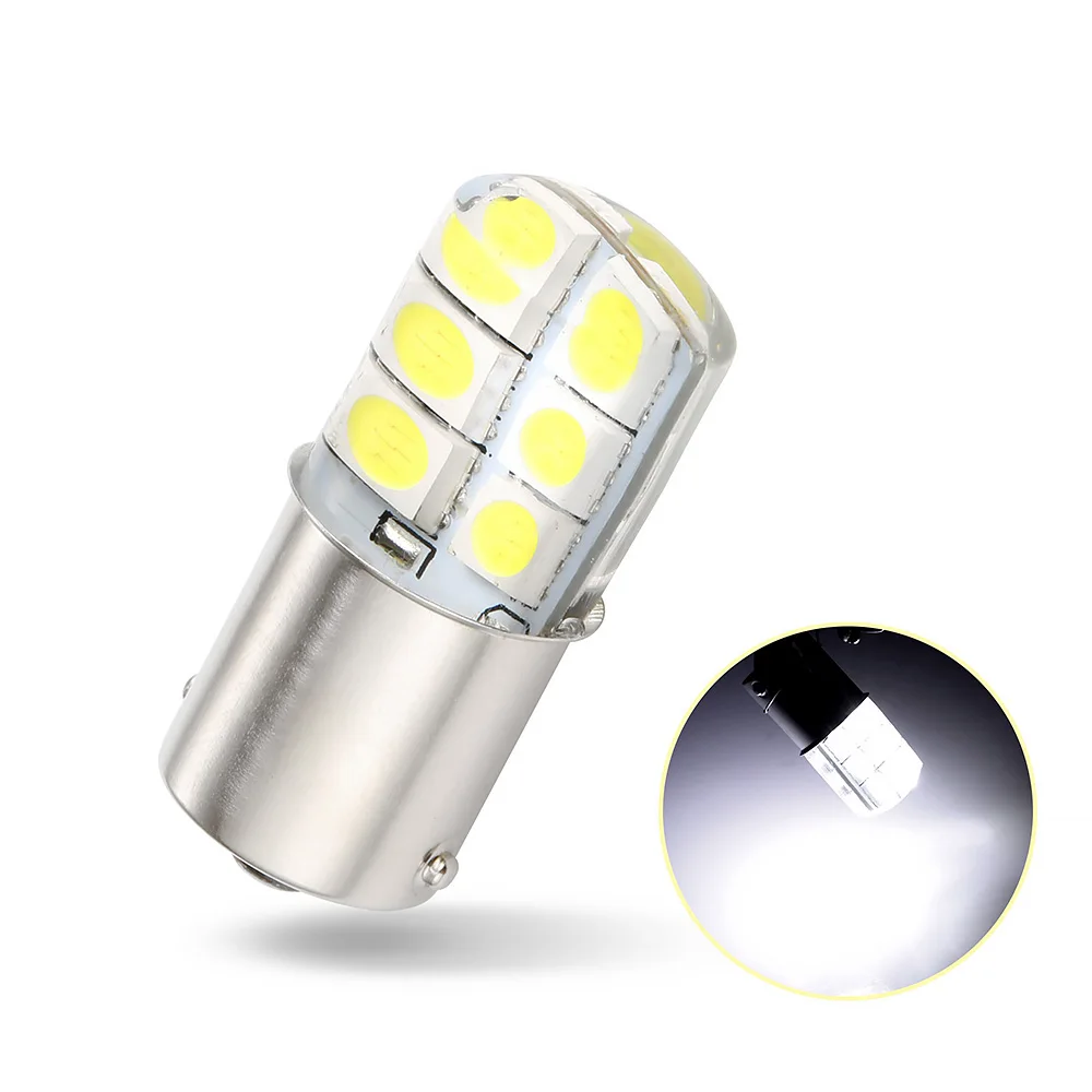 1 шт. S25 1156 BA15S p21w светильник белый свет s 5050 12SMD силикагель 12 В постоянного тока